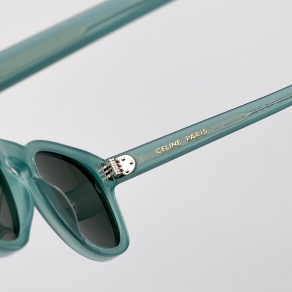 Celine 3 DOTS Sunglasses – Green Transparent Square Green Lenses | Model CL40233 - Picture 7 of 9